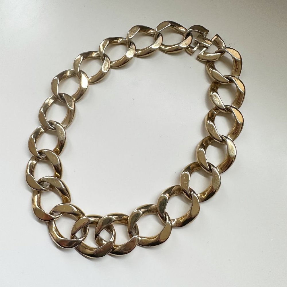 Na Nin Vintage Gold Tone Oval Link Chain